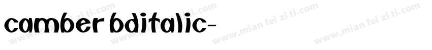 camber bditalic字体转换